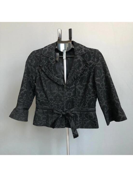 Free People Jackets & Blazers - Dark Academia Free People Damask Flocked Bow Jacket Size S